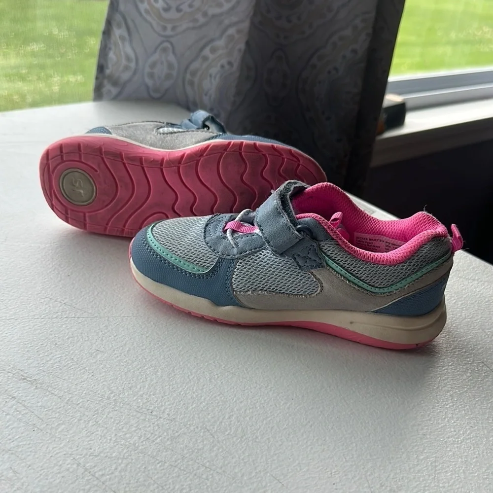 Kids Athletic Shoes - Pink and Gray size 12M